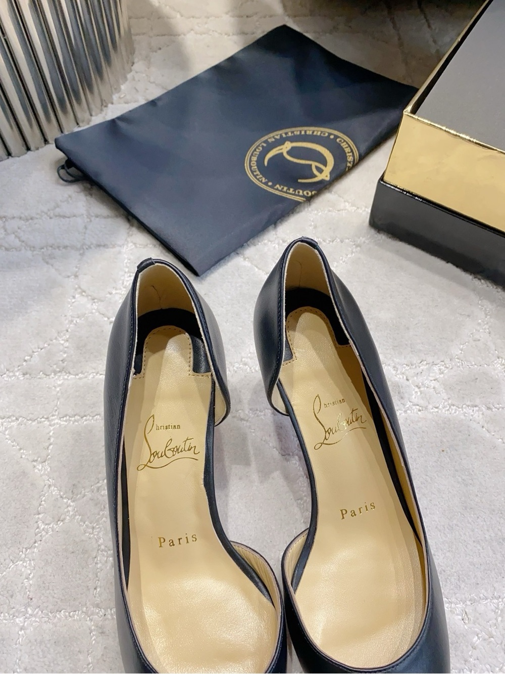Christian Louboutin Black Pointed Slingback Pumps - Picture 6 of 8